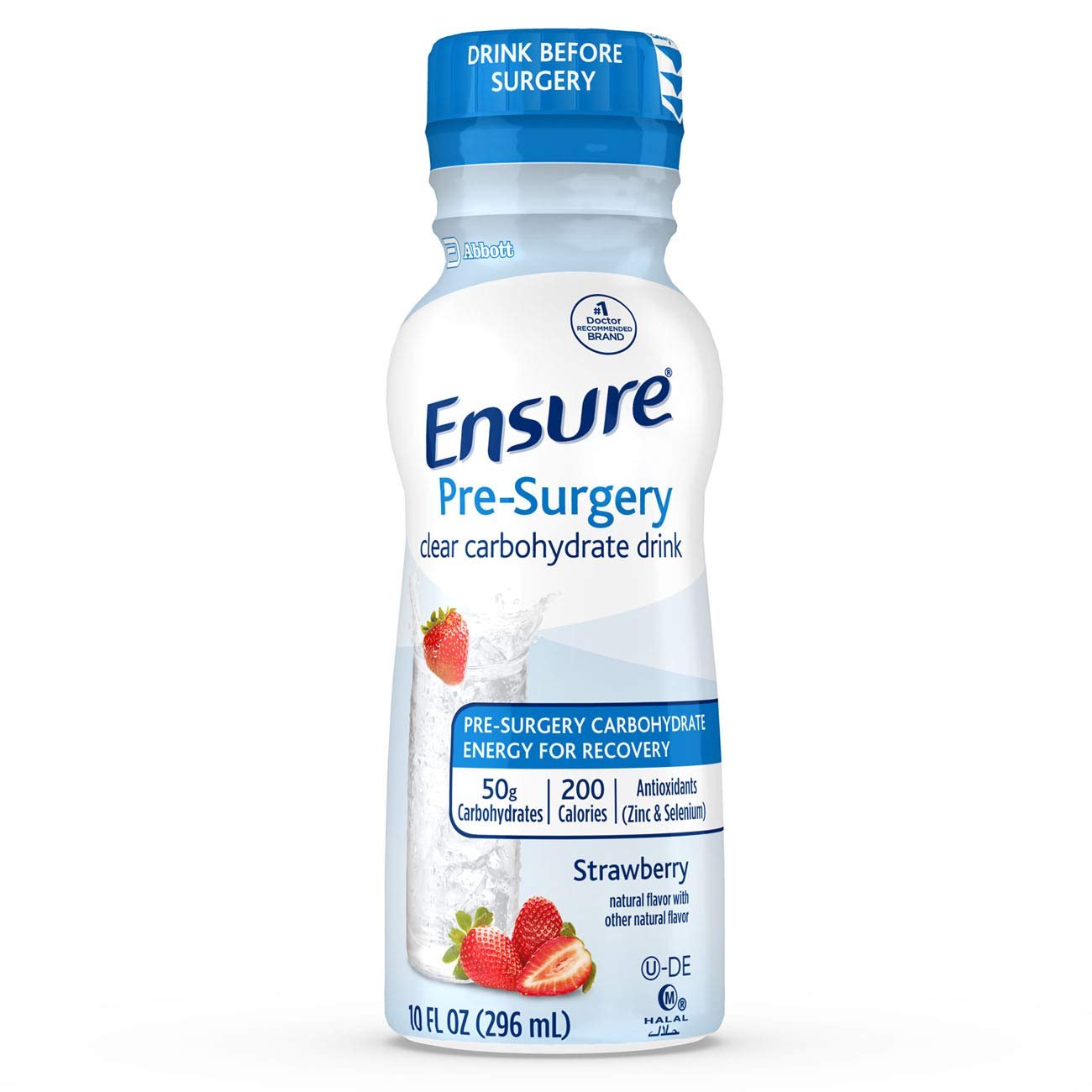 Ensure Pre-Surgery, Clear Carbohydrate Drink, Strawberry, 10 fl oz, 4 Count - PrimeBioHealth - canada supplements