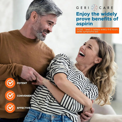 Enteric Coated Aspirin Tablets 325mg (100 Count) by GeriCare- NSAID Pain Reliever & Fever Reducer Coated Aspirin for Adults- Regular Strength Aspirin for Headache Arthritis Menstrual & Muscle Pain - PrimeBioHealth - canada supplements