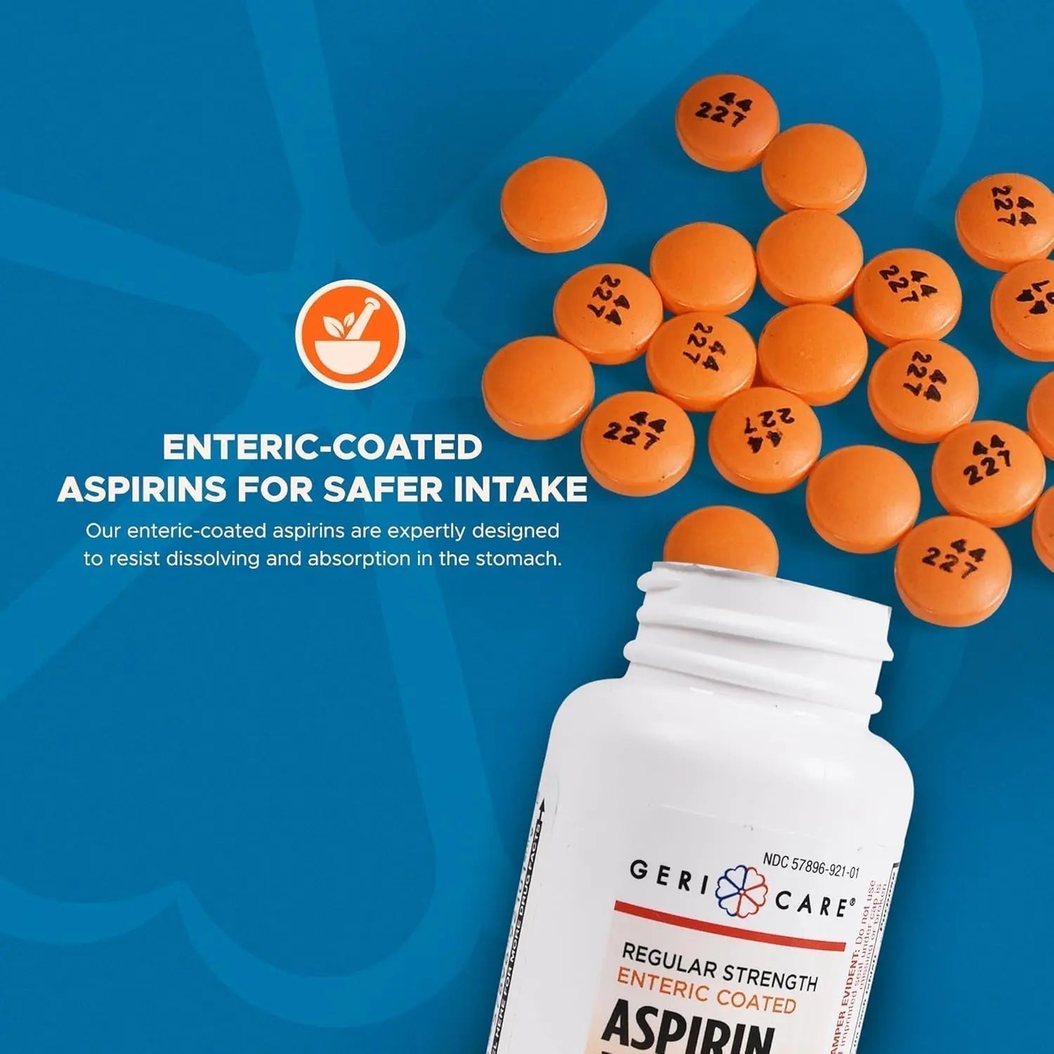 Enteric Coated Aspirin Tablets 325mg (100 Count) by GeriCare- NSAID Pain Reliever & Fever Reducer Coated Aspirin for Adults- Regular Strength Aspirin for Headache Arthritis Menstrual & Muscle Pain - PrimeBioHealth - canada supplements