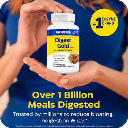 Enzymedica Digest Gold - Digestive Enzyme Supplement for Women & Men, Enzyme Capsules for Digestion, Gut Health Support, Helps Gas & Bloating, ATPro Energy Support, - PrimeBioHealth - canada supplements