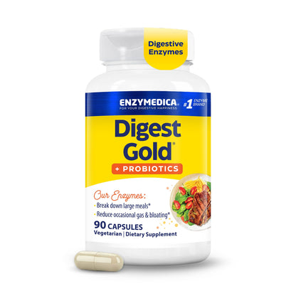 Enzymedica Digest Gold + Probiotics - Digestive Enzyme Supplement for Women & Men, Enzyme and Probiotic Capsules for Digestion, Gut Health Support, - PrimeBioHealth - canada supplements