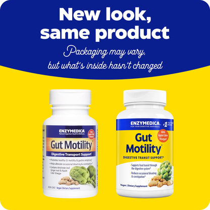 Enzymedica Gut Motility Supplement for Men & Women - Apple Cider Vinegar Capsules with Artichoke & Ginger Extract, Digestive Health Support for Adults - PrimeBioHealth - canada supplements