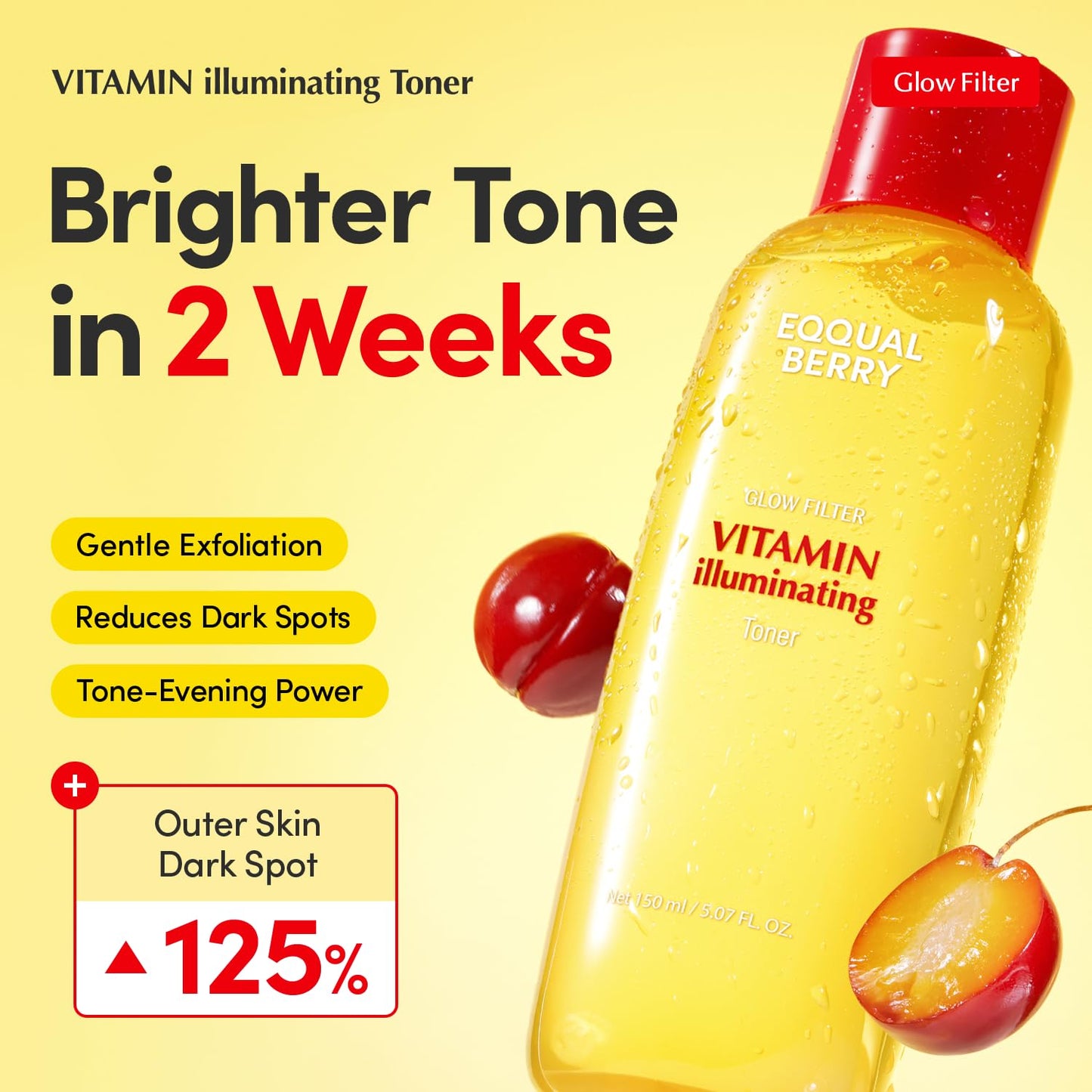 EQQUALBERRY Vitamin Illuminating Toner - Brightening Vitamin C & Niacinamide 3% - PrimeBioHealth - canada supplements