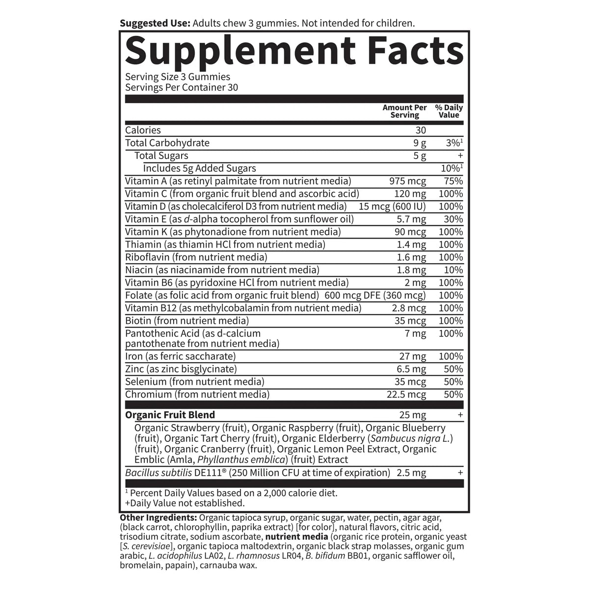 Essential Prenatal Gummy Vitamins for Women with Iron: Folate, Biotin, D3 & B12 + Probiotics for Digestion, Vitamin Code Multivitamin - PrimeBioHealth - canada supplements