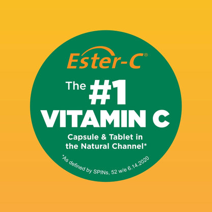 Ester-C American Health with Citrus Bioflavonoids Capsules - 24-Hour Immune Support, Gentle On Stomach, Non-Acidic Vitamin C - PrimeBioHealth - canada supplements