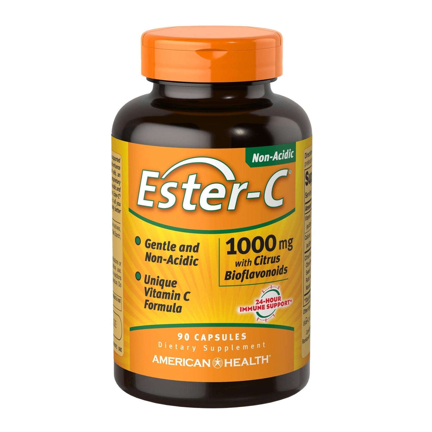 Ester-C American Health with Citrus Bioflavonoids Capsules - 24-Hour Immune Support, Gentle On Stomach, Non-Acidic Vitamin C - PrimeBioHealth - canada supplements