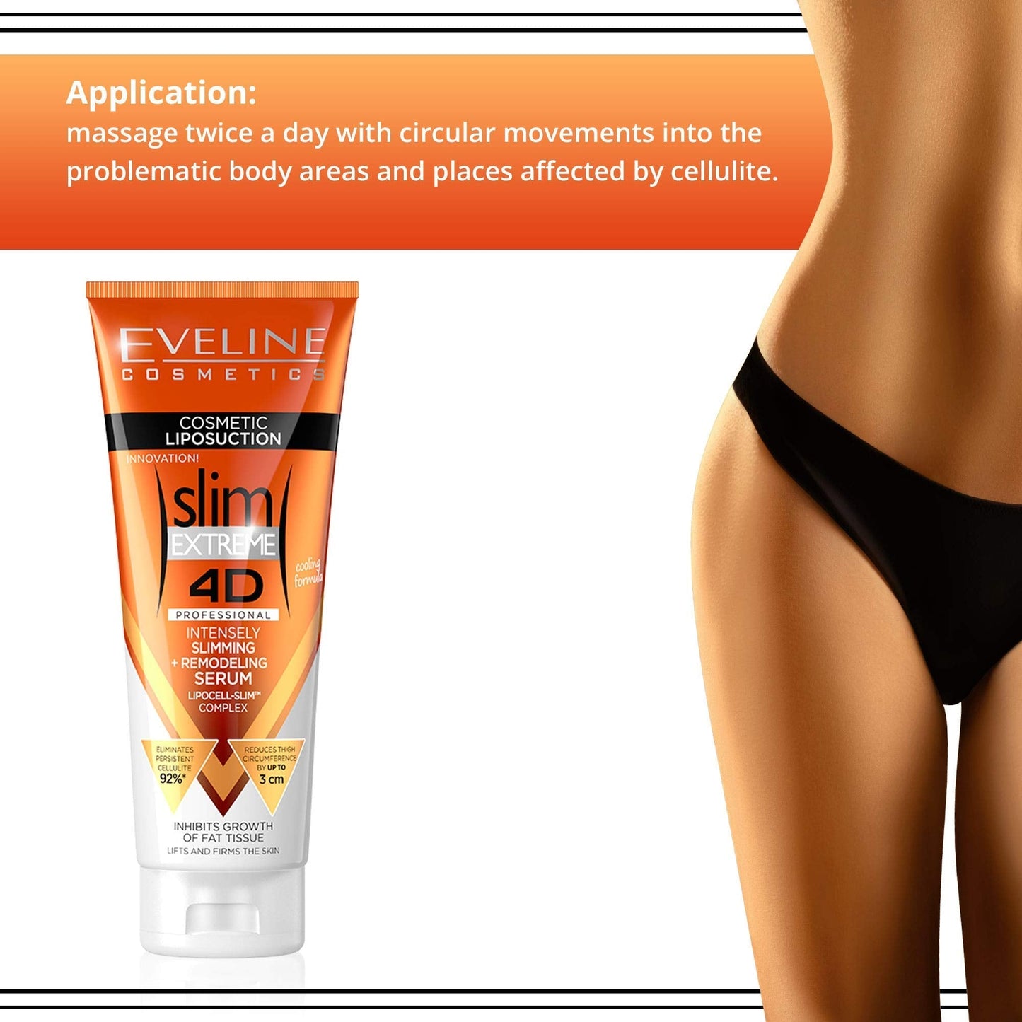 Eveline Slim Extreme 4D Liposuction Body Serum, 8.80 Fluid Ounce - PrimeBioHealth - canada supplements