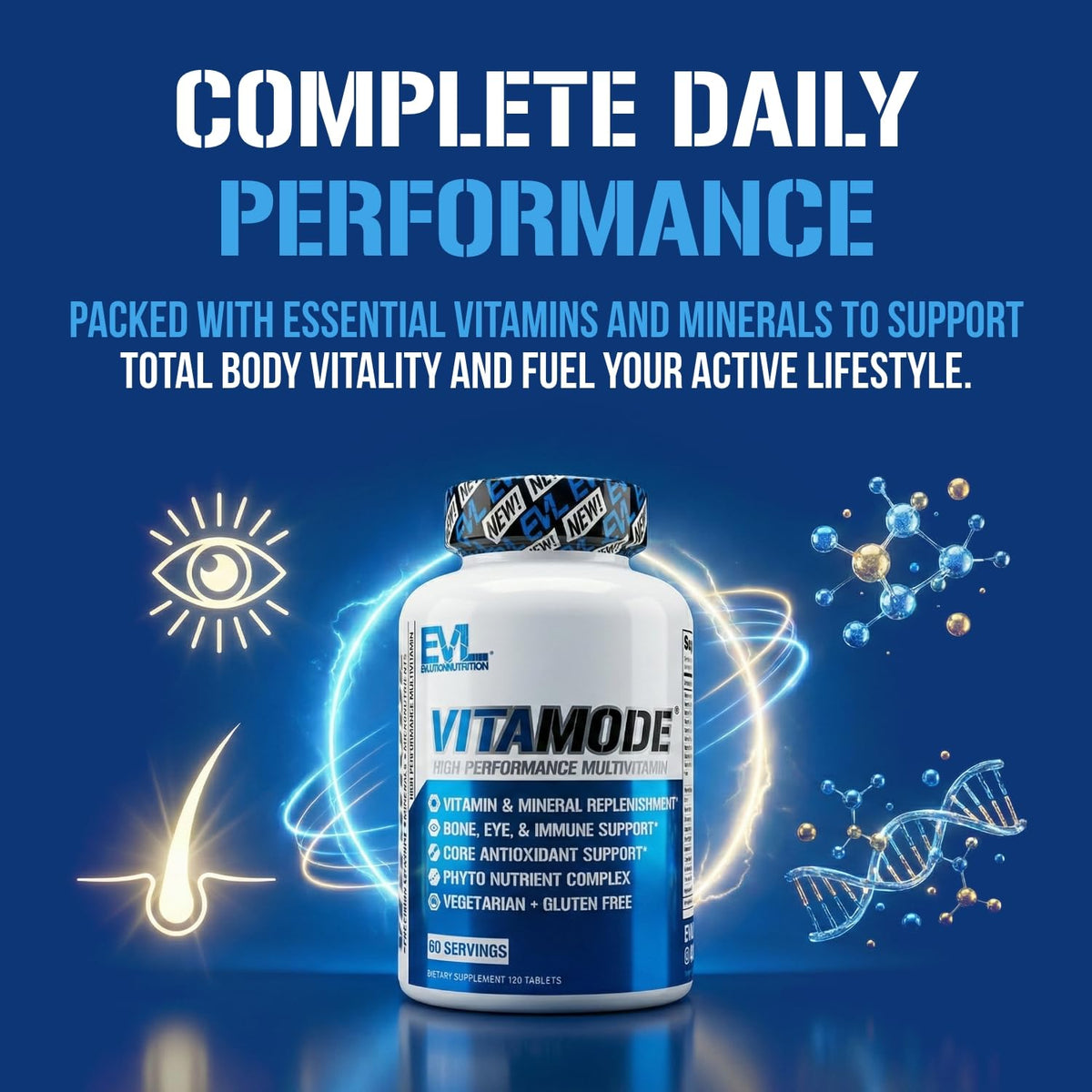 EVL Advanced Daily Multivitamin - Men's Multivitamin with Essential Minerals Phytonutrient Complex and VitaMode Active Mens Vitamins for Energy - PrimeBioHealth - canada supplements