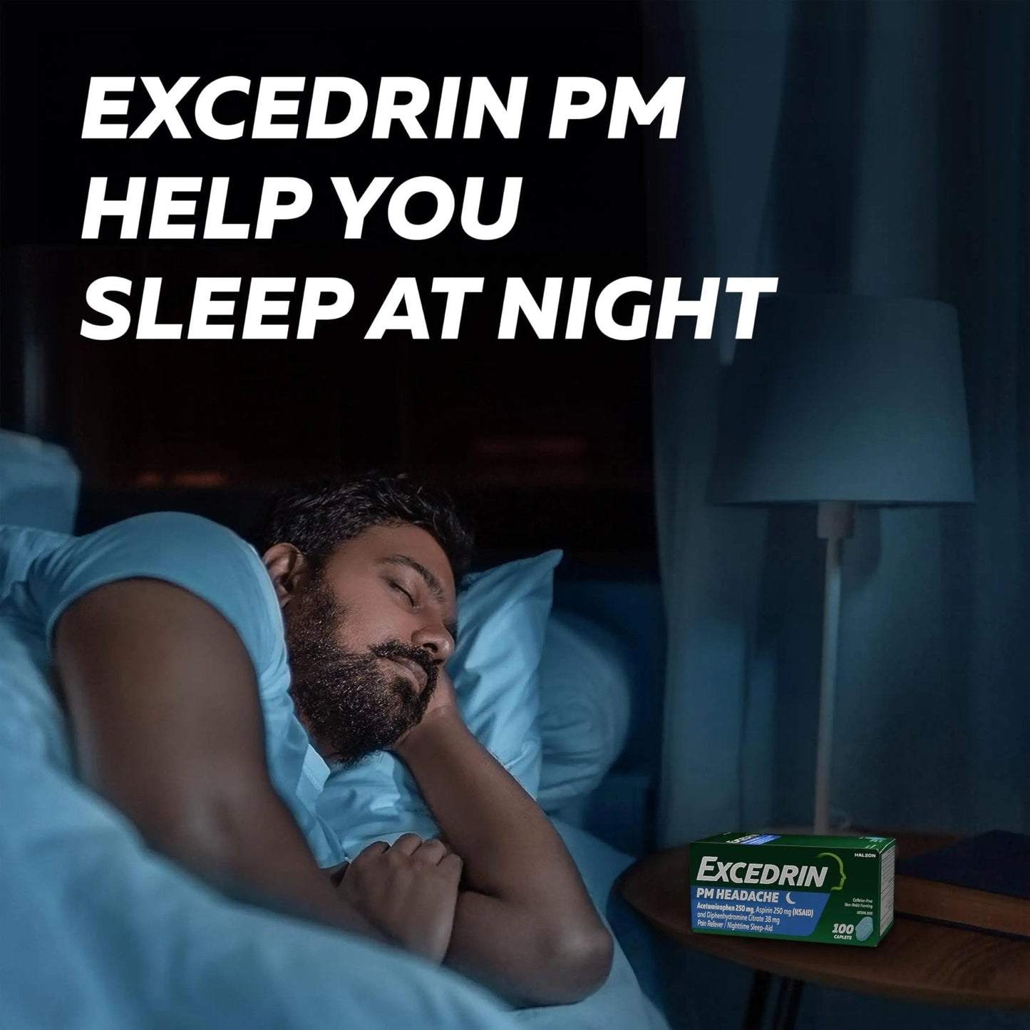 Excedrin PM for Headache Relief, Acetaminophen 250mg, Aspirin 250mg, Diphenhydramine Citrate 38mg, Pain Reliever, Nighttime Sleep-Aid, 100 Count - PrimeBioHealth - canada supplements