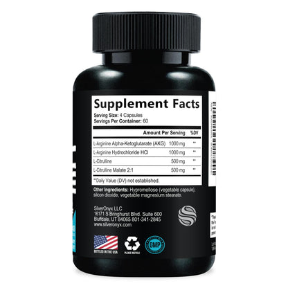 Extra Strength Nitric Oxide Booster - 3X Strength L-Arginine AKG & Citrulline Malate - Men & Women Premium Pre Workout Nitric Booster - Natural Energy & Muscle Support - PrimeBioHealth - canada supplements