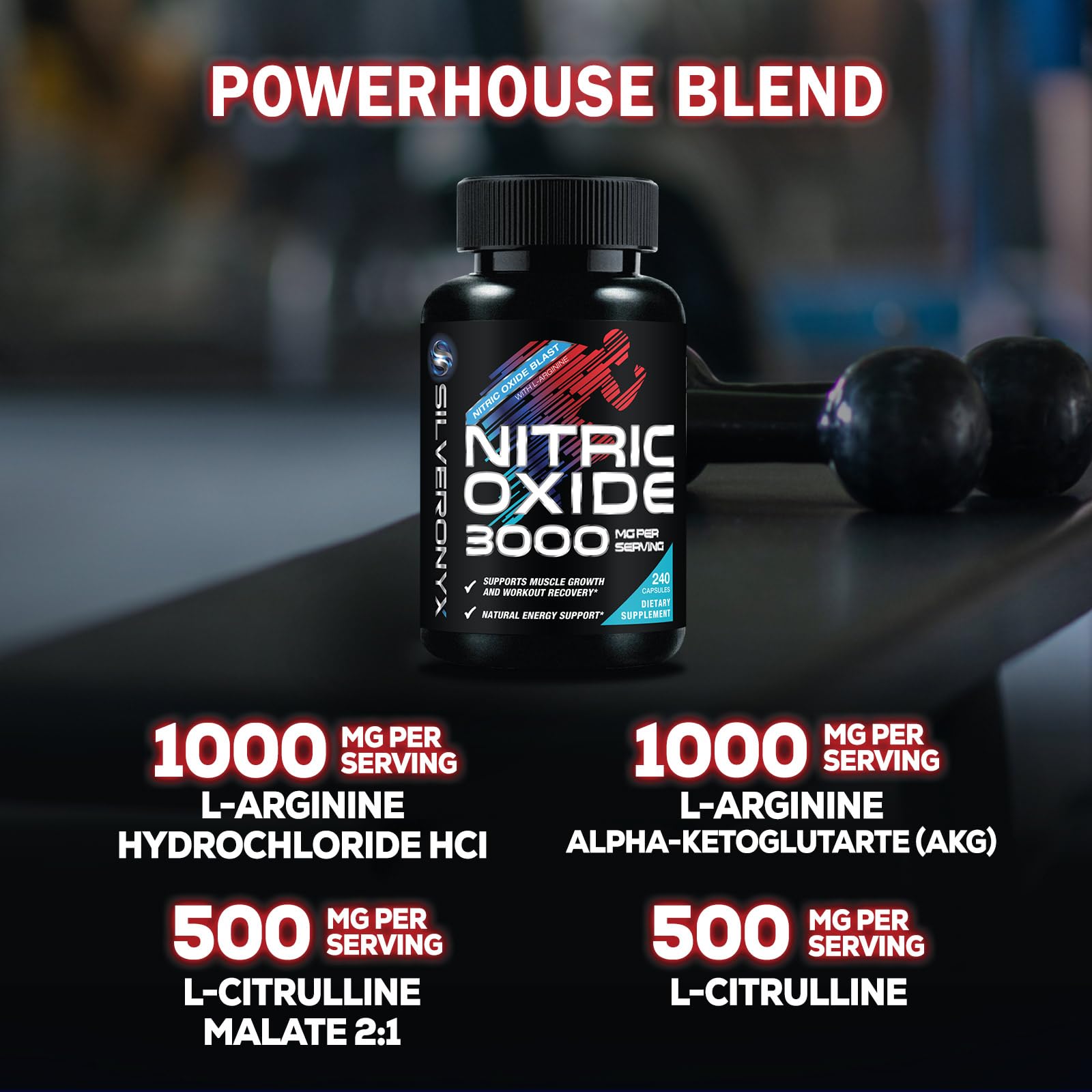 Extra Strength Nitric Oxide Booster - 3X Strength L-Arginine AKG & Citrulline Malate - Men & Women Premium Pre Workout Nitric Booster - Natural Energy & Muscle Support - PrimeBioHealth - canada supplements