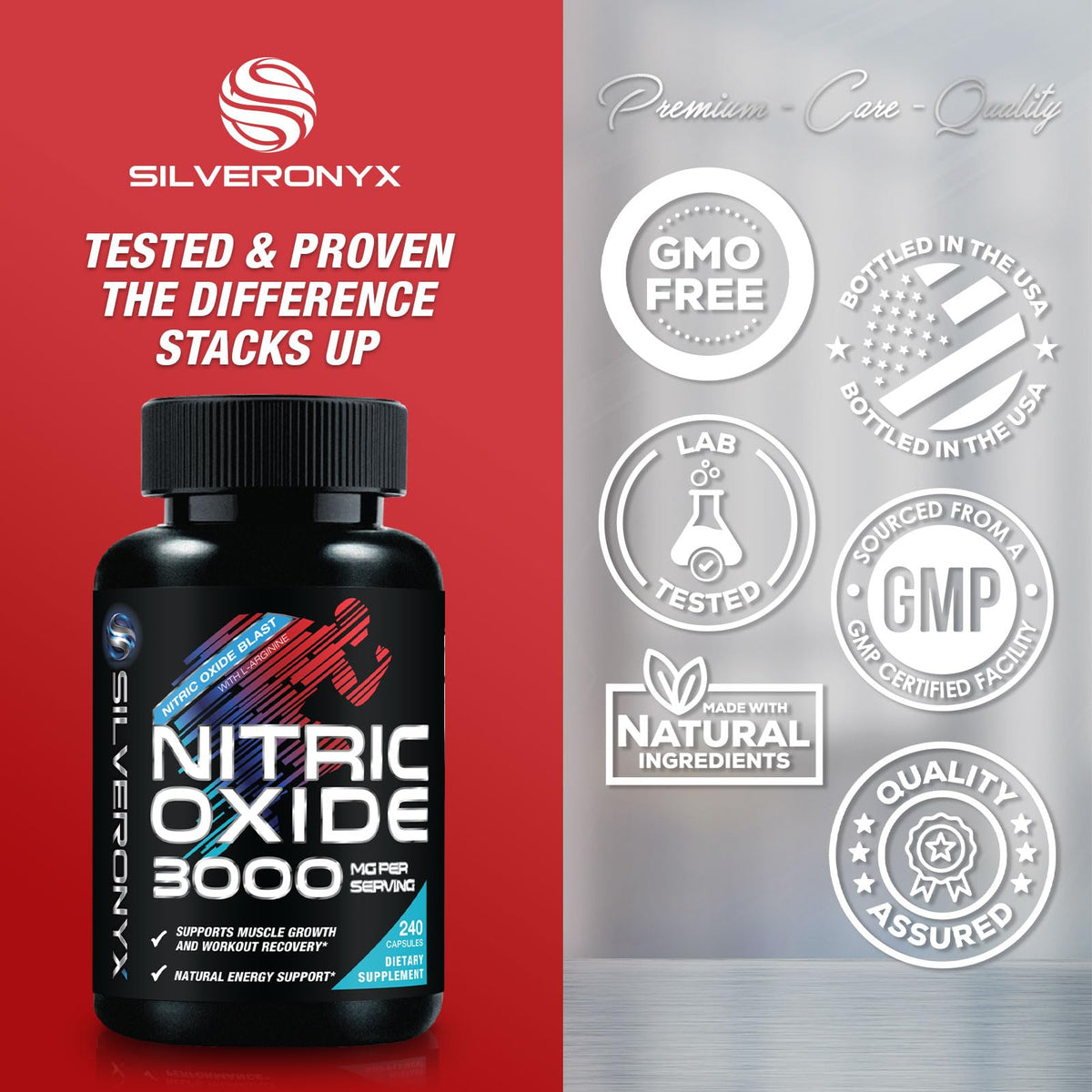 Extra Strength Nitric Oxide Booster - 3X Strength L-Arginine AKG & Citrulline Malate - Men & Women Premium Pre Workout Nitric Booster - Natural Energy & Muscle Support - PrimeBioHealth - canada supplements