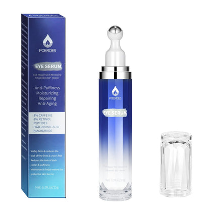 Eye Serum with 8% Caffeine 8% Retinol Hyaluronic Acid Niacinamide peptides for Puffy Bags Fine Lines Dark Circles Wrinkles - PrimeBioHealth - canada supplements