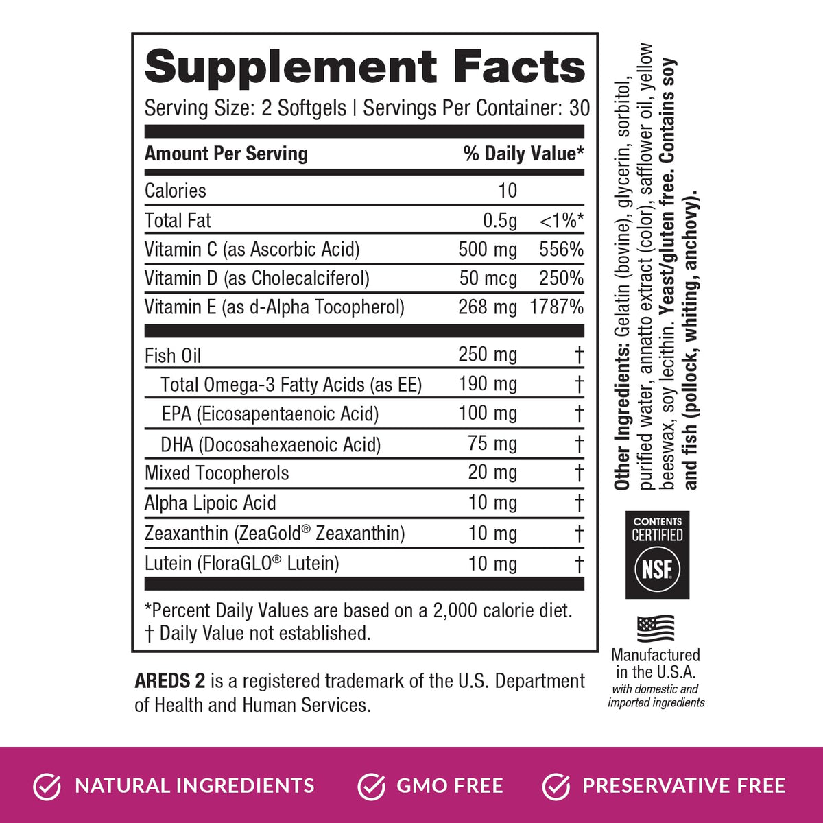 EyePromise Macular Health Eye Vitamin - 60 Softgels, 30-Day Supply - Zinc-Free Eye Health Support with Zeaxanthin, - PrimeBioHealth - canada supplements