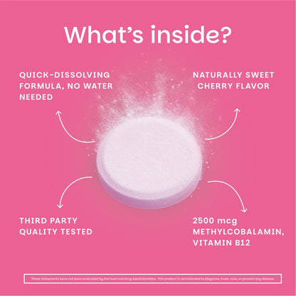 EZ Melts Dissolvable B12 2,500 mcg - Vitamin B12 for Energy & Immune Support - Non-GMO, Vegan & Gluten-Free - PrimeBioHealth - canada supplements