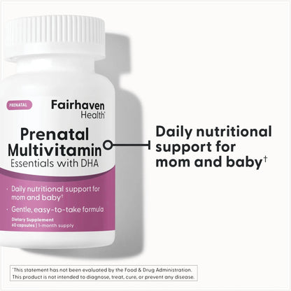 Fairhaven Health Prenatal Multivitamin Essentials with DHA | Prenatal Vitamins + DHA, Choline, Myo-Inositol | - PrimeBioHealth - canada supplements