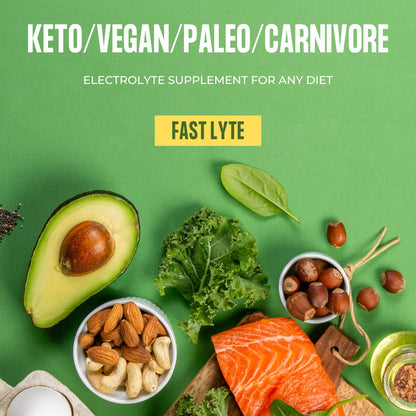 FAST LYTE No Sugar Electrolytes Powder in the Raw | Mix in Coffee, Soup, Juice, Water, Smoothies, Broth, Anything | No Sweeteners or Flavorings | Keto & Sugar Free | Non-GMO & Vegan - PrimeBioHealth - canada supplements