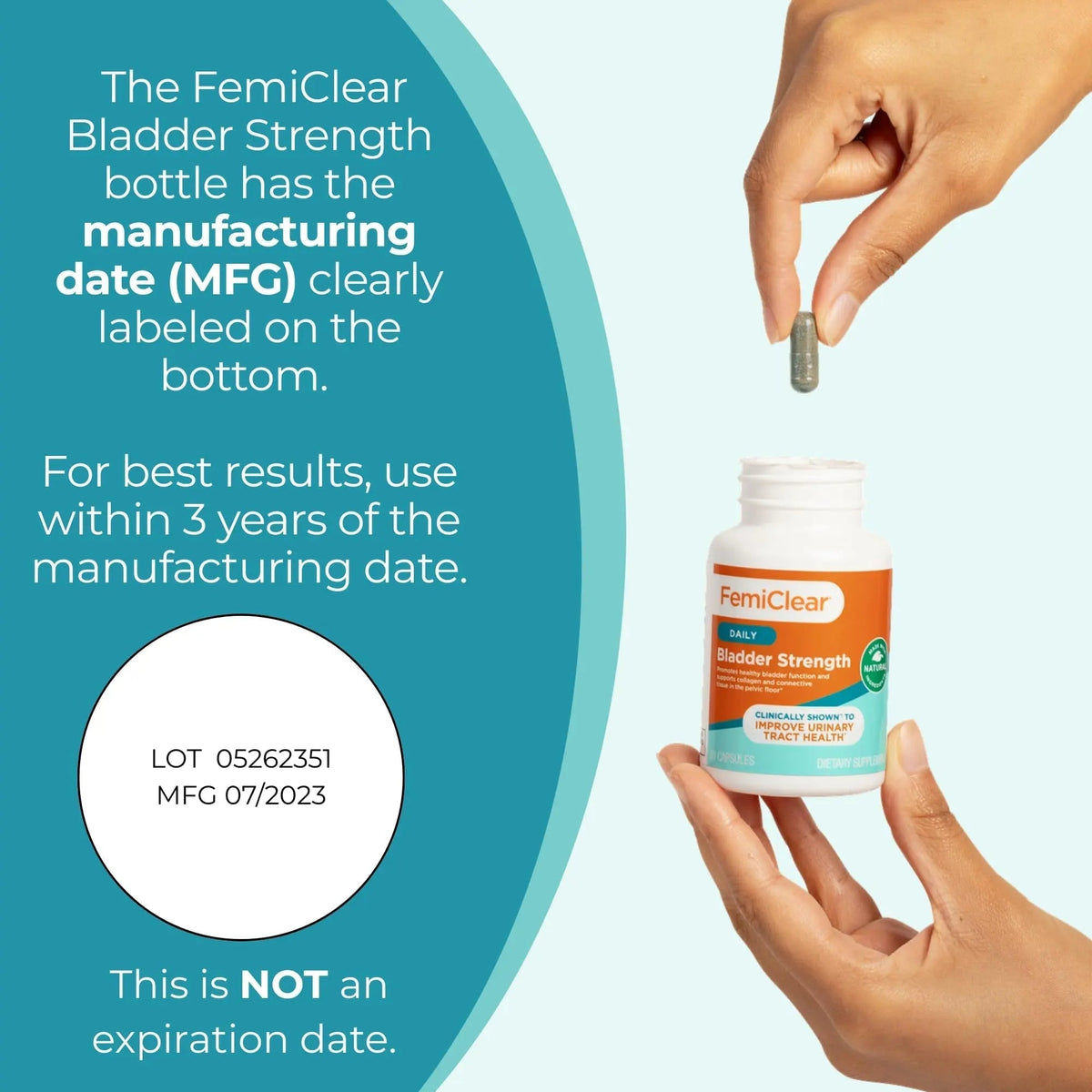 FemiClear Bladder Strength Supplement | Bladder Control & Wellness | 60 Capsules, 30 Day Supply | Made with Natural Ingredients | for Women & Men - PrimeBioHealth - canada supplements