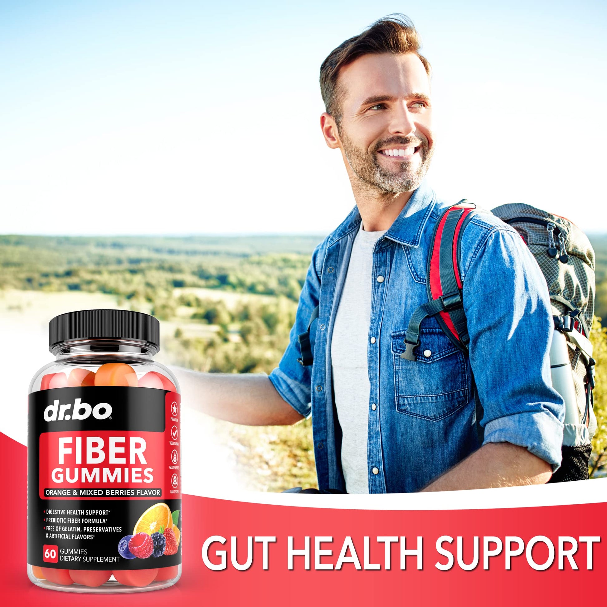 Fiber Gummies for Adults & Kids - Tasty Gummy Prebiotic Fiber Supplement, Max Digestive - PrimeBioHealth - canada supplements