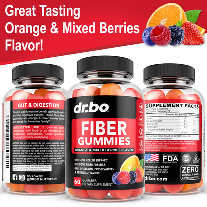 Fiber Gummies for Adults & Kids - Tasty Gummy Prebiotic Fiber Supplement, Max Digestive - PrimeBioHealth - canada supplements