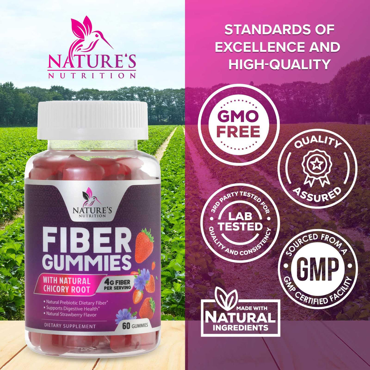Fiber Gummies for Adults - Soluble Fiber 4g Per Serving - Plant-Based Prebiotic Fiber Supplement for Digestive Health, Gut Health, & Regularity Support - Vegan Gummy - PrimeBioHealth - canada supplements