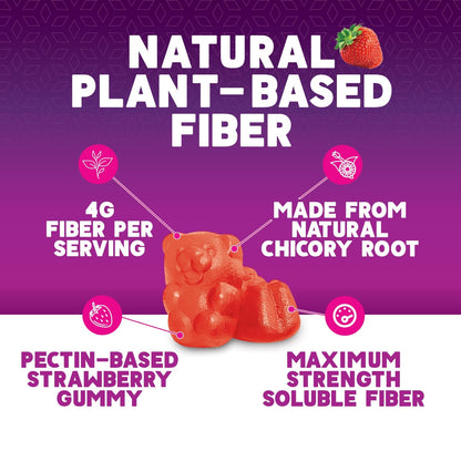 Fiber Gummies for Adults - Soluble Fiber 4g Per Serving - Plant-Based Prebiotic Fiber Supplement for Digestive Health, Gut Health, & Regularity Support - Vegan Gummy - PrimeBioHealth - canada supplements