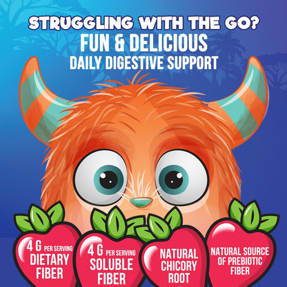 Fiber Gummies for Kids 4g Per Serving - Daily Fiber Gummy Supplement for Kids - Soluble Inulin Prebiotic Gummy for Digestive Health Support - Plant-Based Regularity - PrimeBioHealth - canada supplements