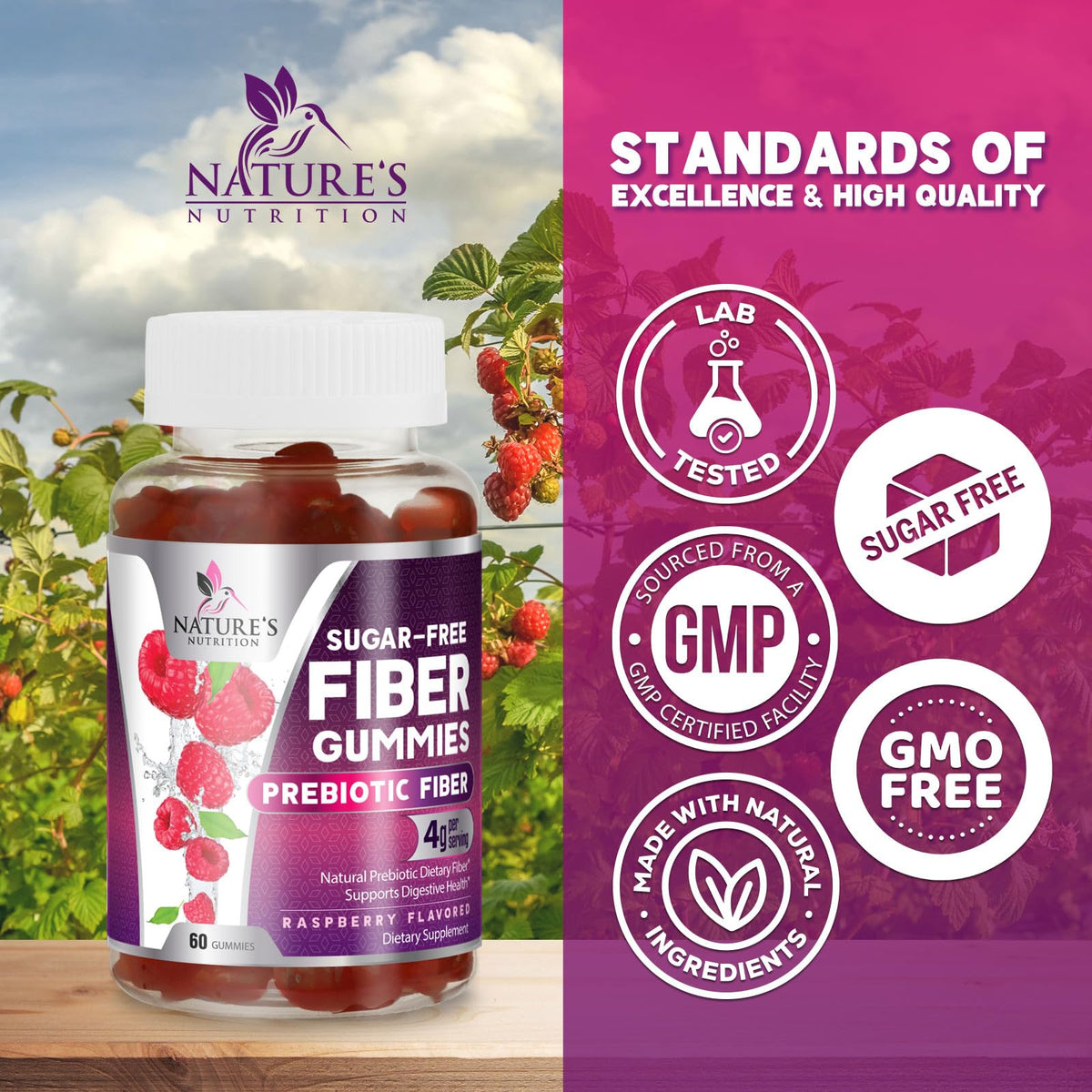 Fiber Gummies – Sugar Free Prebiotic Plant-Based Fiber 4g per Serving Supplement - Improved Soluble Formula Supports Digestive Health & Regularity - Non-GMO, - PrimeBioHealth - canada supplements
