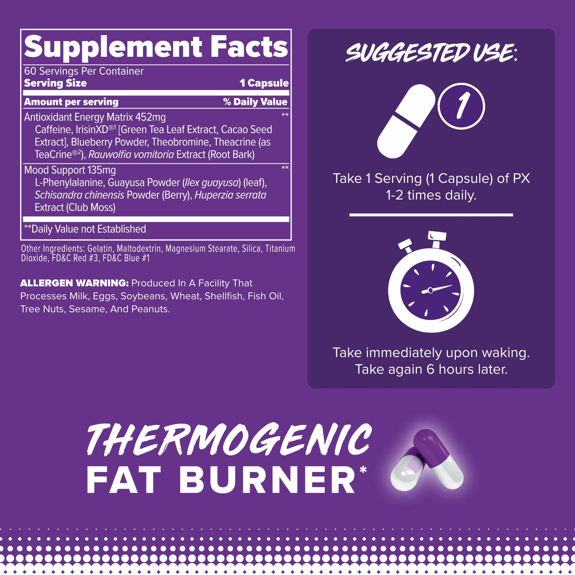 FINAFLEX PX PRO Xanthine - 60 Capsules - Thermogenic - Promotes Energy, Focus & Appetite Suppression - PrimeBioHealth - canada supplements