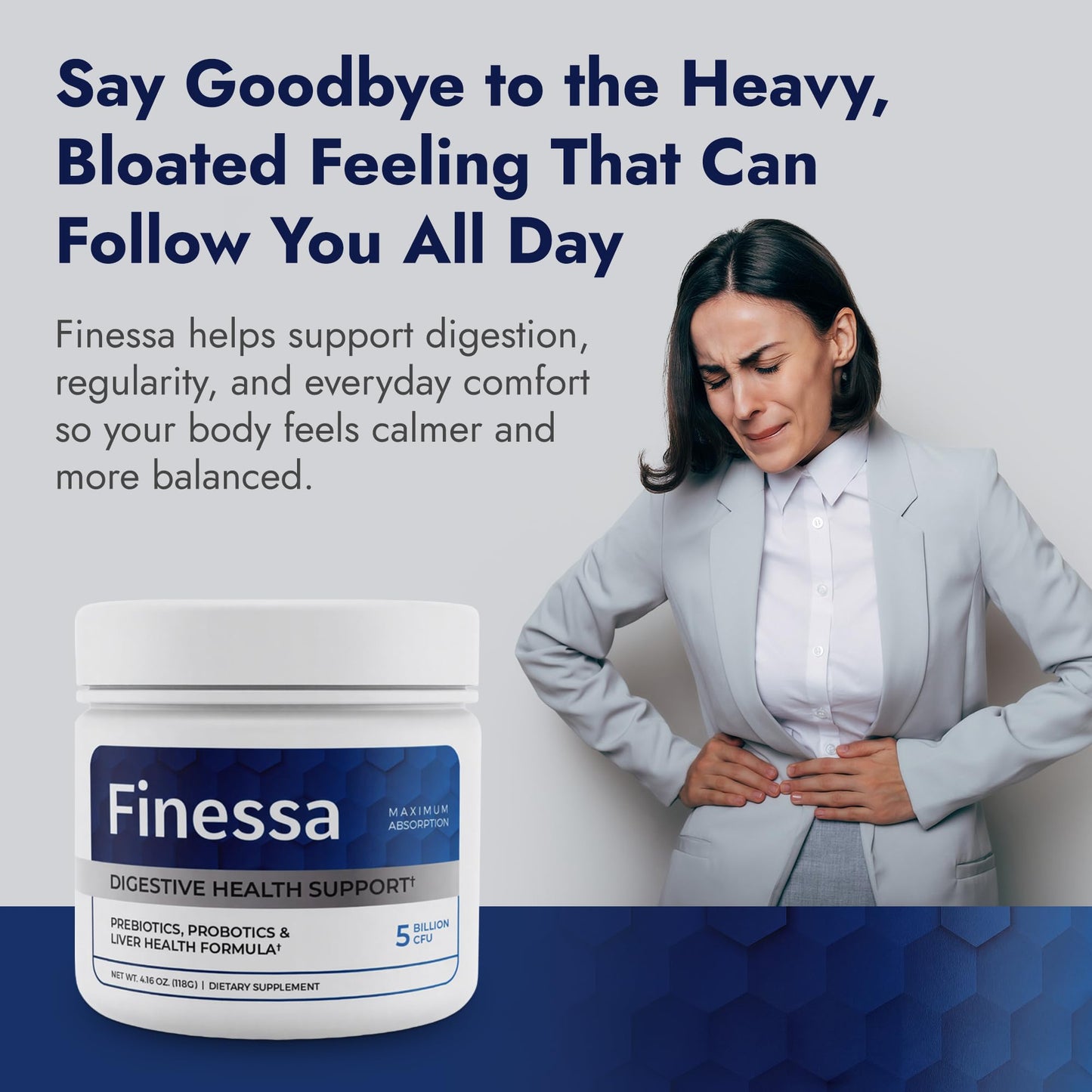 Finessa Digestive Probiotic Drink - 2in1 Digestive Health, Liver Cleanse Detox & Repair | Constipation, Gas and Bloating Relief | Gut Health Blend with Prebiotics & Probiotics - PrimeBioHealth - canada supplements