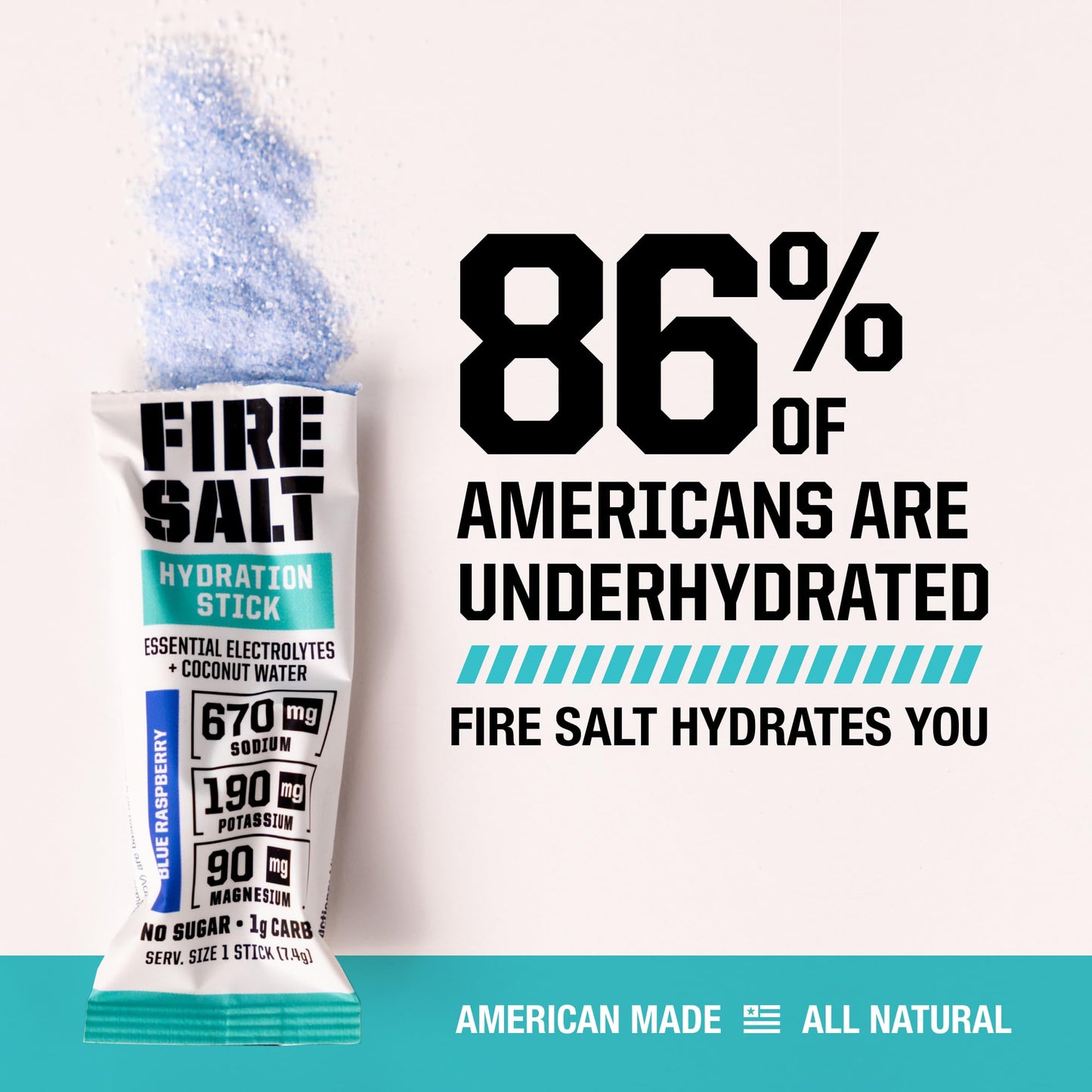 Fire Science Fire Salt Hydration Sticks, Electrolytes & Coconut Water, Hydration Drink Mix with Magnesium, Potassium & Sodium, Zero Sugar, Single Serve On the Go Packs, - PrimeBioHealth - canada supplements