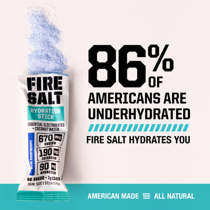 Fire Science Fire Salt Hydration Sticks, Electrolytes & Coconut Water, Hydration Drink Mix with Magnesium, Potassium & Sodium, Zero Sugar, Single Serve On the Go Packs, - PrimeBioHealth - canada supplements