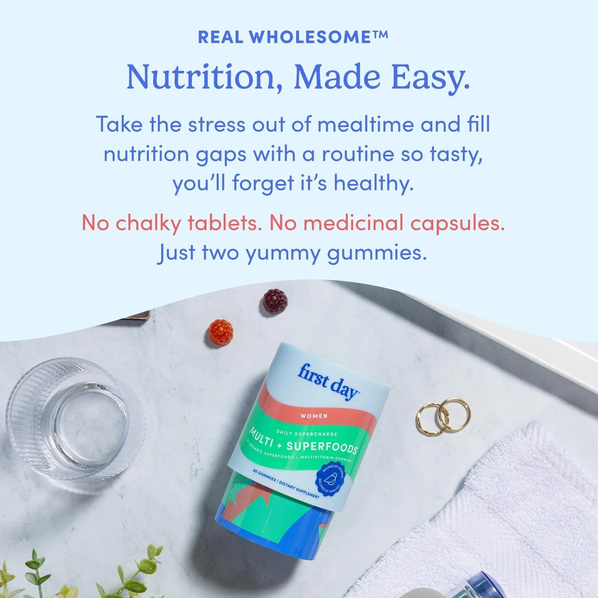FIRST DAY Multivitamin for Women - Daily Womens Multivitamin Gummies - Vitamin A C D E B12, Magnesium, Zinc, Biotin – Vegan - PrimeBioHealth - canada supplements