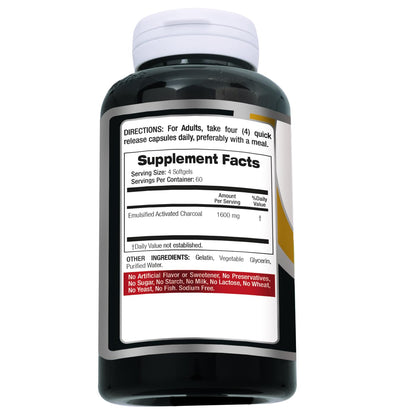 FITO MEDIC'S Lab | Activated Charcoal | 240 caps | Activated Charcoal Pills - PrimeBioHealth - canada supplements