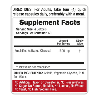 FITO MEDIC'S Lab | Activated Charcoal | 240 caps | Activated Charcoal Pills - PrimeBioHealth - canada supplements