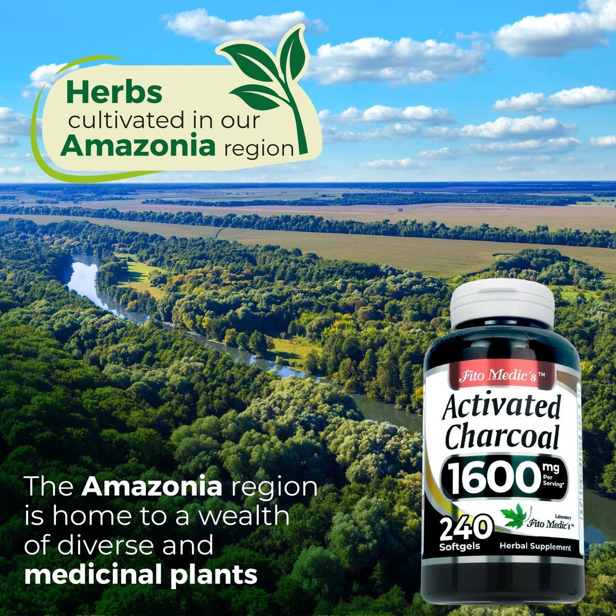 FITO MEDIC'S Lab | Activated Charcoal | 240 caps | Activated Charcoal Pills - PrimeBioHealth - canada supplements