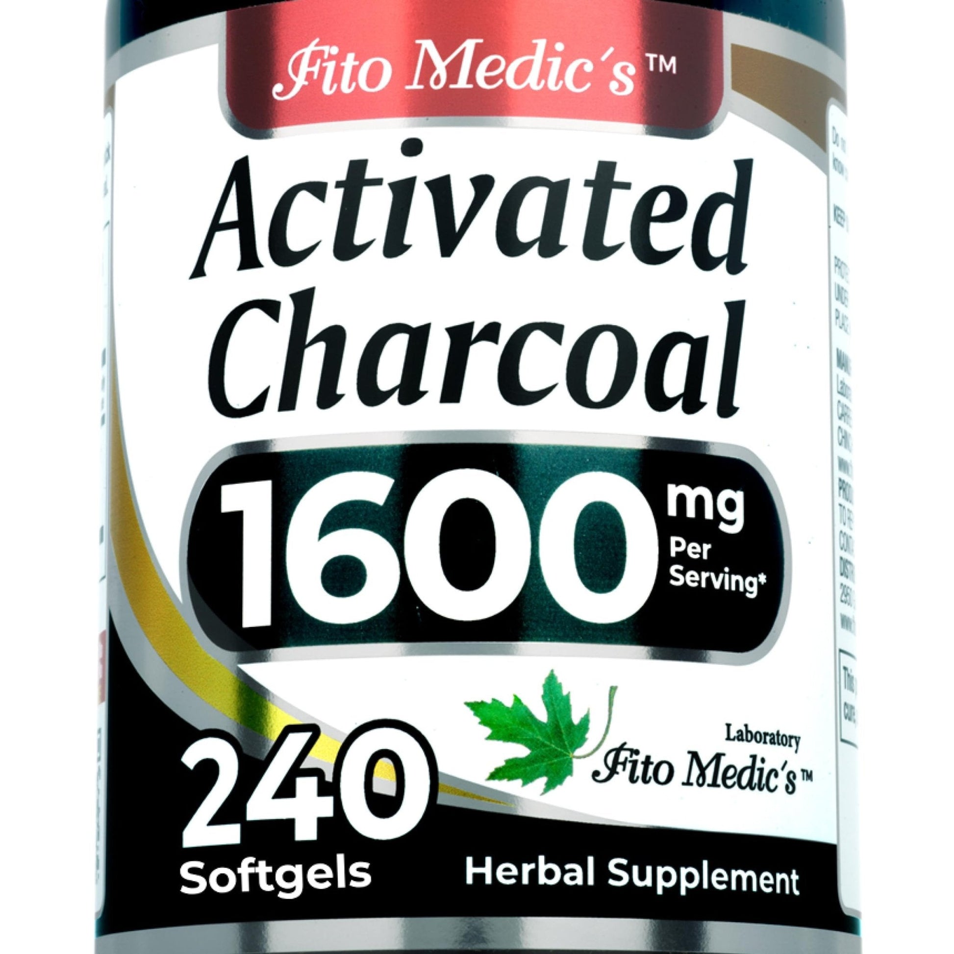 FITO MEDIC'S Lab | Activated Charcoal | 240 caps | Activated Charcoal Pills - PrimeBioHealth - canada supplements