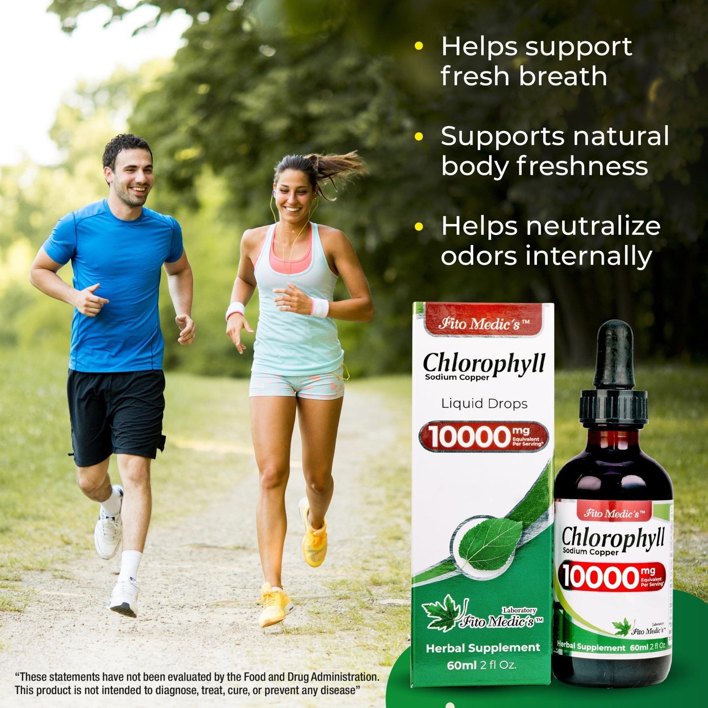 FITO MEDIC'S Lab | Liquid Chlorophyll | Chlorophyll Liquid Drops | 50 mg 200:1 Ratio Extract per Serving. - PrimeBioHealth - canada supplements