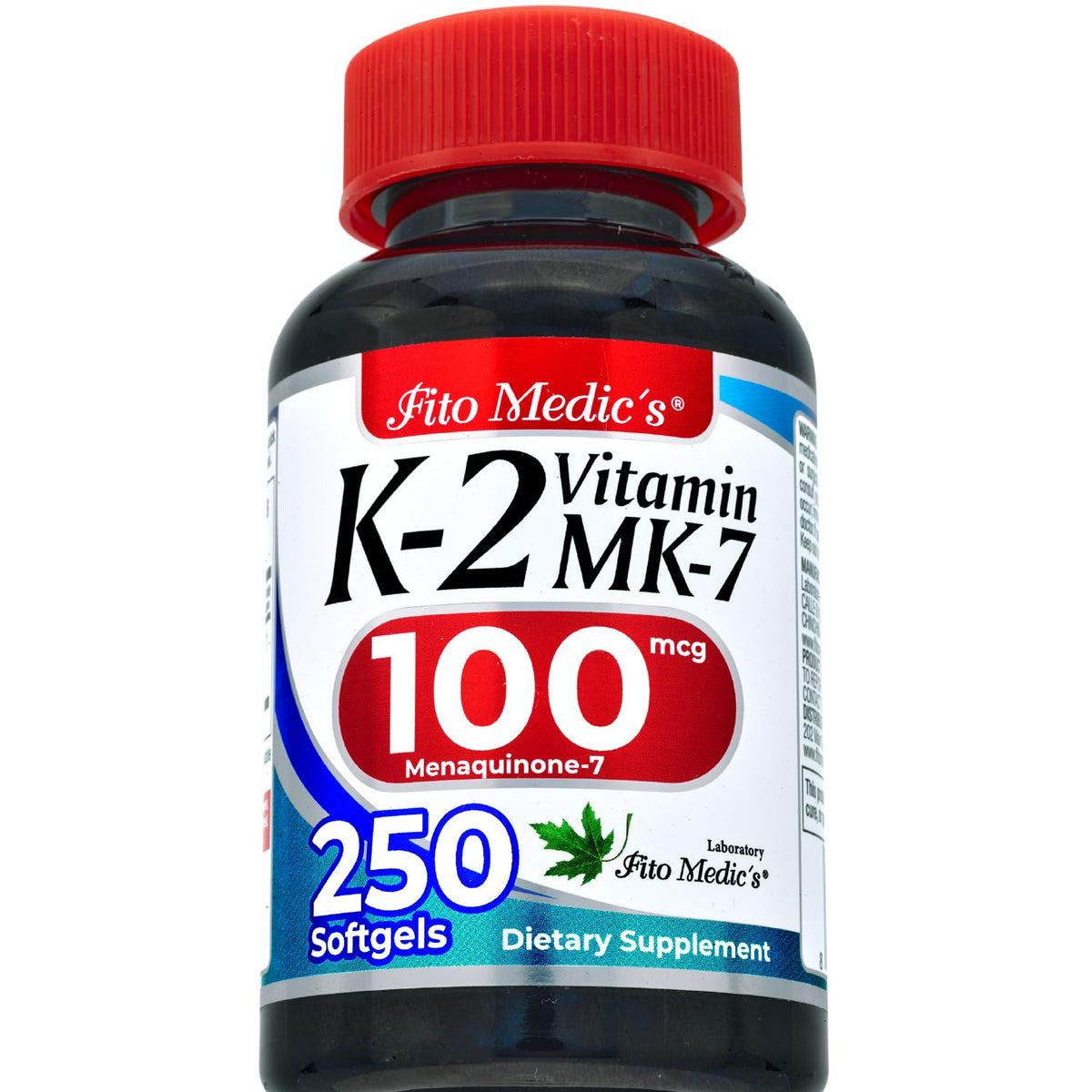 FITO MEDIC'S Lab | Vitamin k2 | k2 Vitamin Supplement | Vitamin k | 250 softgels | 100 mcg | - PrimeBioHealth - canada supplements
