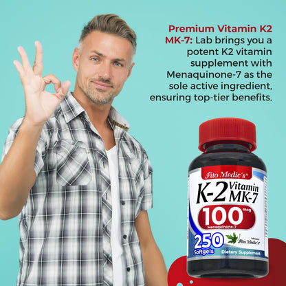 FITO MEDIC'S Lab | Vitamin k2 | k2 Vitamin Supplement | Vitamin k | 250 softgels | 100 mcg | - PrimeBioHealth - canada supplements