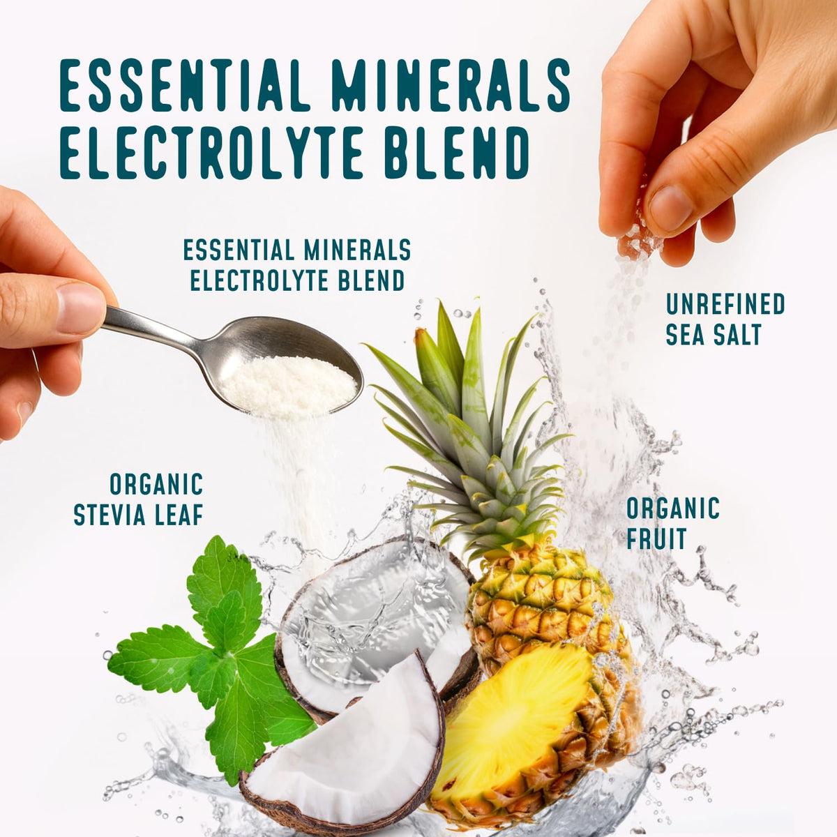 FlavCity Pineapple Coconut Electrolytes Powder Packets - 28 Hydration Packets - No Added Sugar - Hydration Powder with Real Fruit & Unrefined Sea Salt - PrimeBioHealth - canada supplements