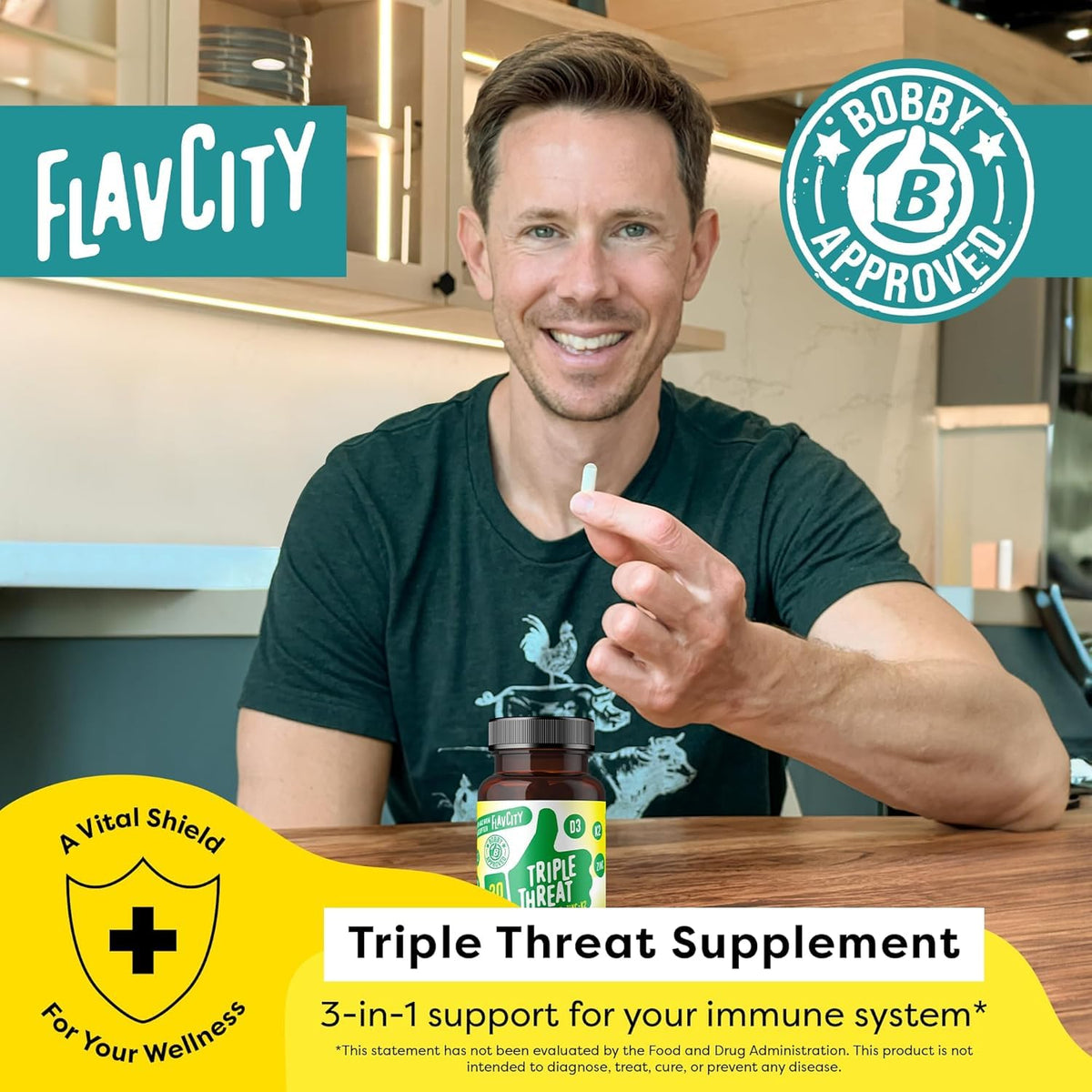 FlavCity Vitamin D3, K2 & Zinc - Triple Threat Supplement - Daily or Seasonal Immune Support - Vitamin D with K2 for Enhanced Absorption - PrimeBioHealth - canada supplements