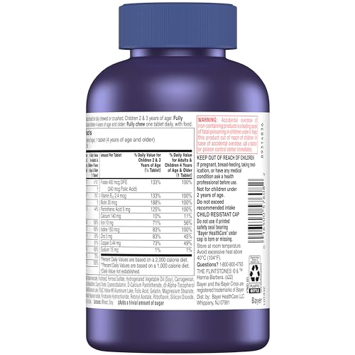 Flintstones Vitamins Chewable Kids Vitamins, Complete Multivitamin for Kids and Toddlers with Iron, Calcium, Vitamin C - PrimeBioHealth - canada supplements
