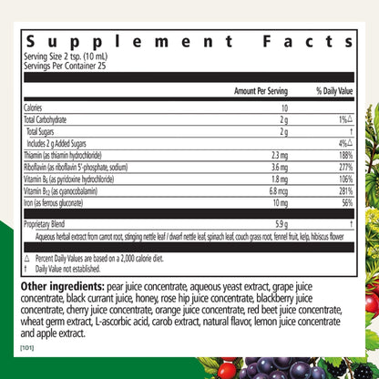 Floradix Iron & Herbs - Liquid Herbal Supplement for Energy Support - Iron Supplement with Vitamin C & Vitamin B Complex - for Men & Women - 8.5 fl oz - PrimeBioHealth - canada supplements