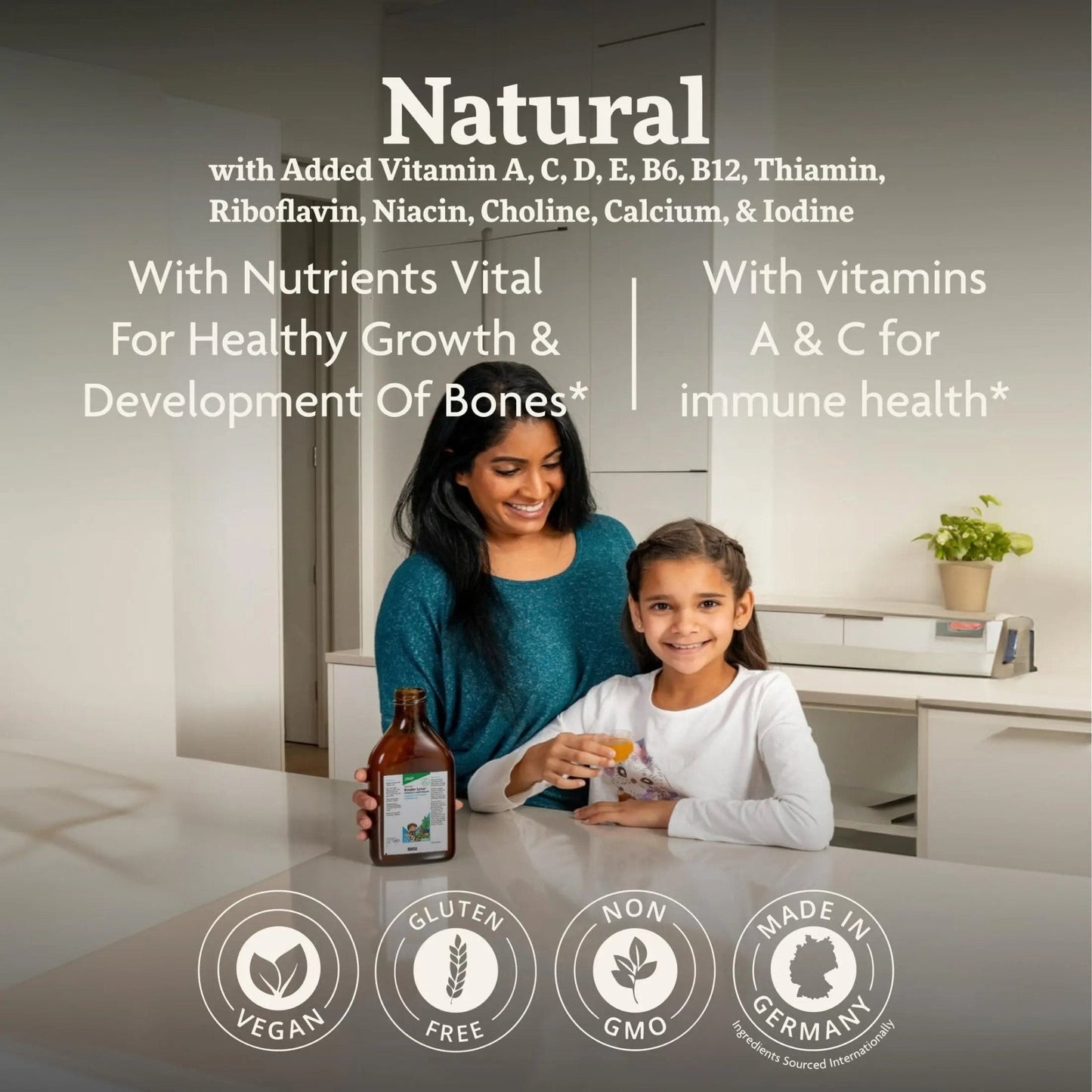 Floradix Kinder Love Children's Multivitamin - Herbal Supplement - Liquid Multivitamin for Kids - Vitamins A, C, D & E, Calcium & More - PrimeBioHealth - canada supplements