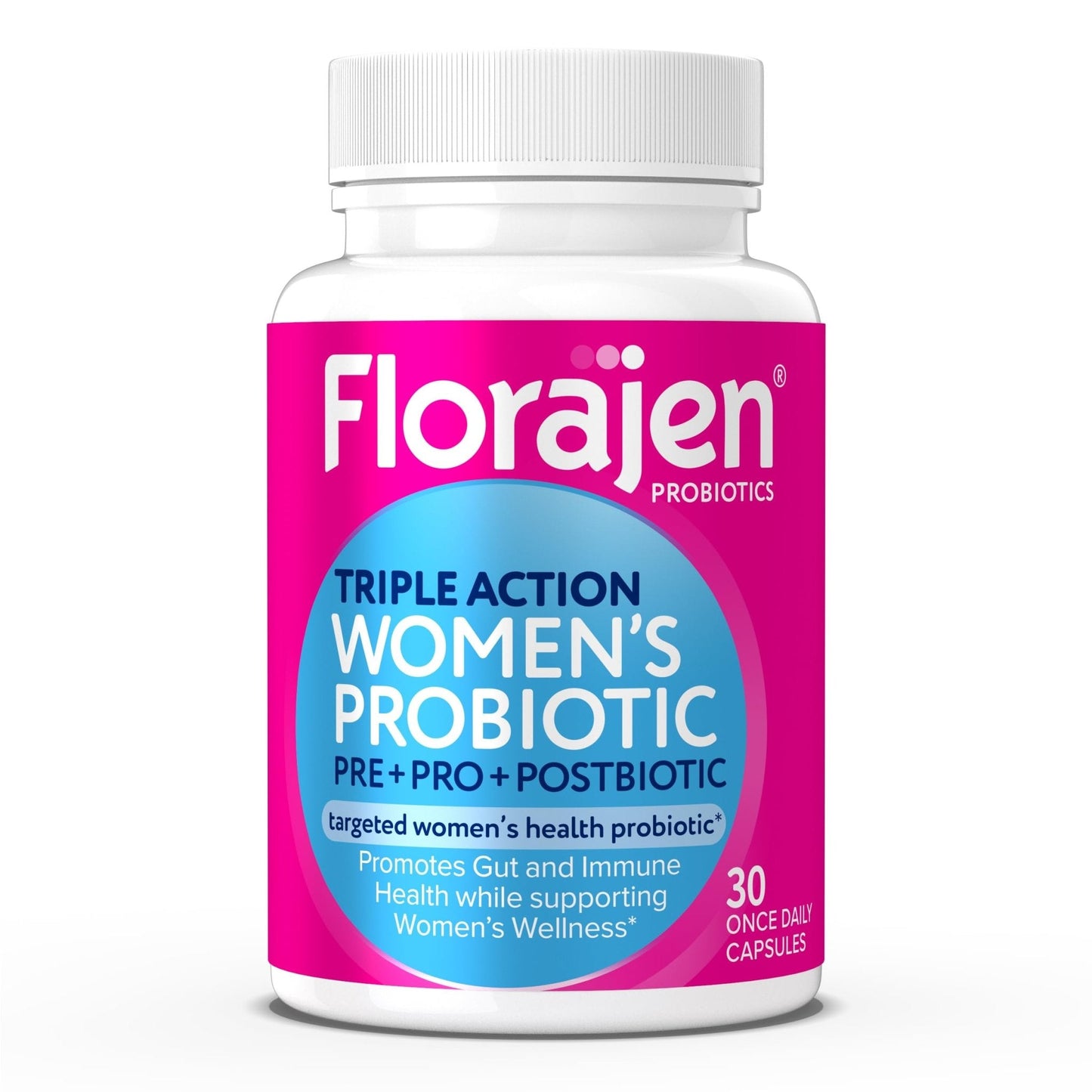 Florajen Women's Complete Triple-Action Prebiotic + Probiotic + Postbiotic for Digestive & Immune Support - Fast-Acting Relief from Constipation & Bloating - PrimeBioHealth - canada supplements