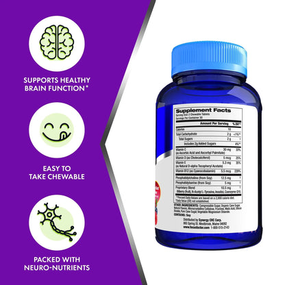 Focus Factor Kids Complete Daily Chewable Vitamins: Multivitamin & Neuro Nutrient (Brain Function) w/Vitamin B12, C, D3-60 Count - PrimeBioHealth - canada supplements