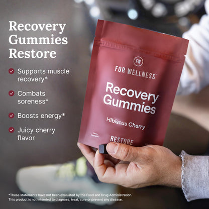 For Wellness Recovery Gummies Restore | Tart Cherry Energy Supplements with Electrolytes for Muscle Soreness, Post-Workout Performance & Recovery - PrimeBioHealth - canada supplements