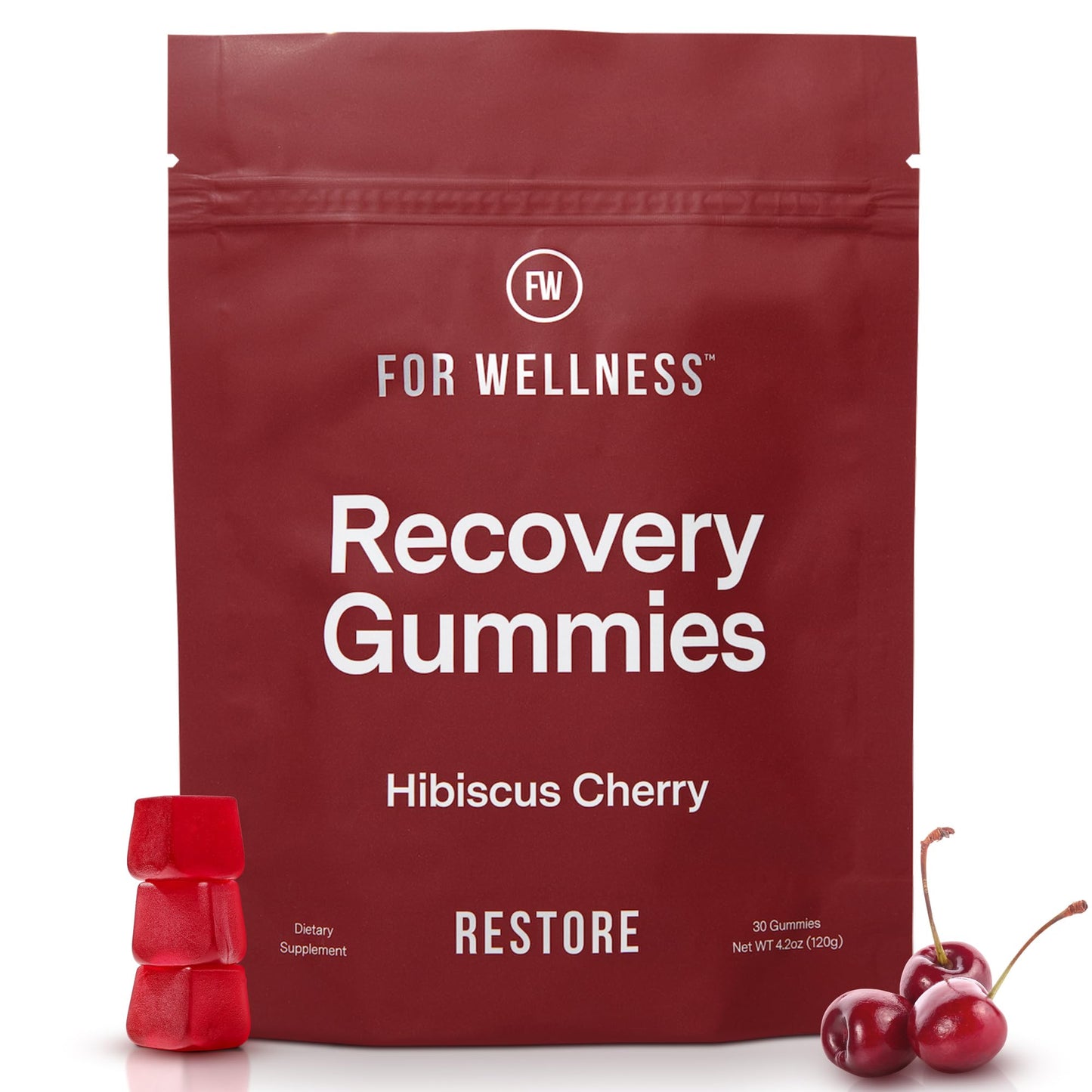 For Wellness Recovery Gummies Restore | Tart Cherry Energy Supplements with Electrolytes for Muscle Soreness, Post-Workout Performance & Recovery - PrimeBioHealth - canada supplements