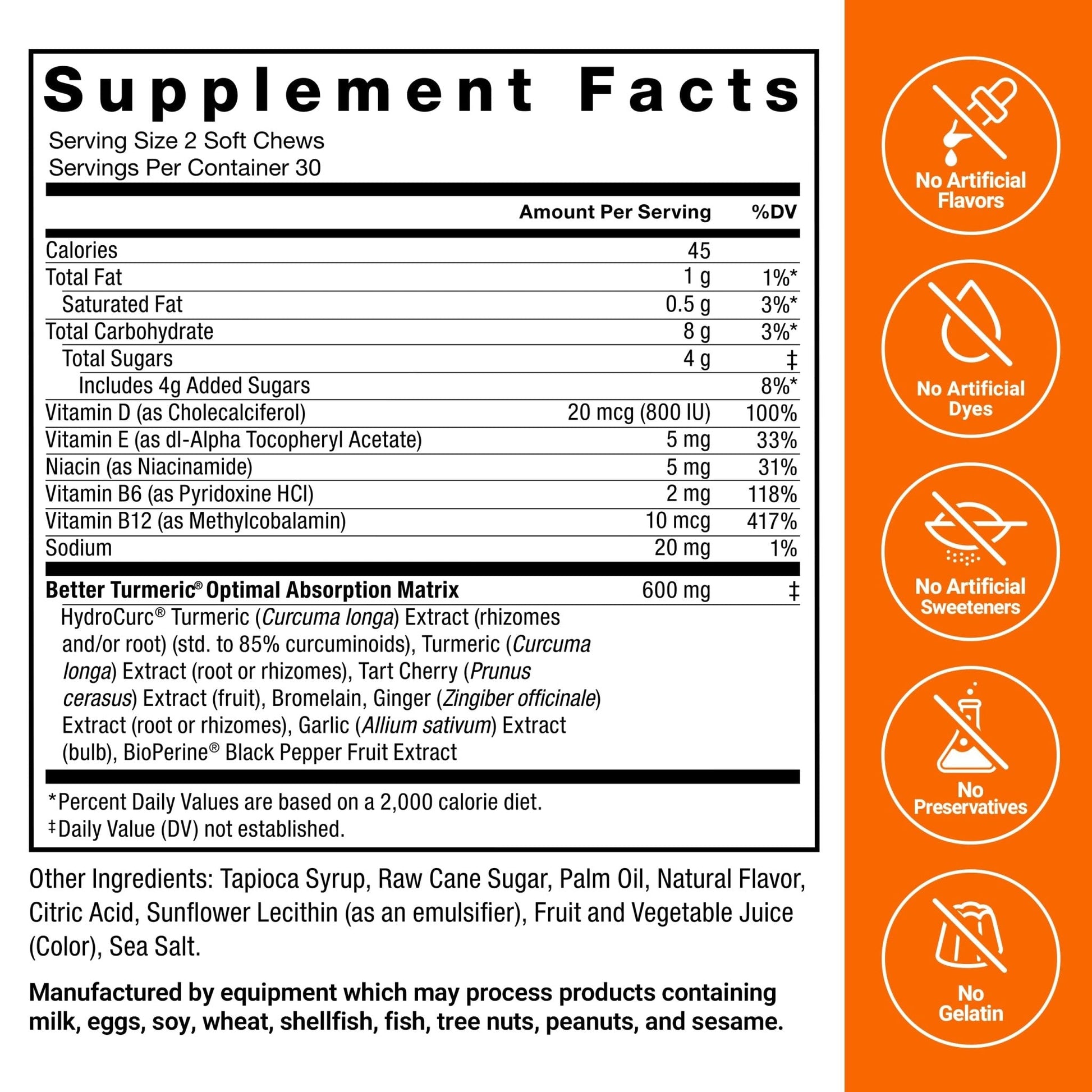 FORCE FACTOR Better Turmeric Supplement 400mg with Black Pepper & Ginger, Extra Strength Joint Support, Superior Absorption - PrimeBioHealth - canada supplements